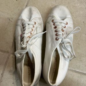 Size 40 white platform Supergas